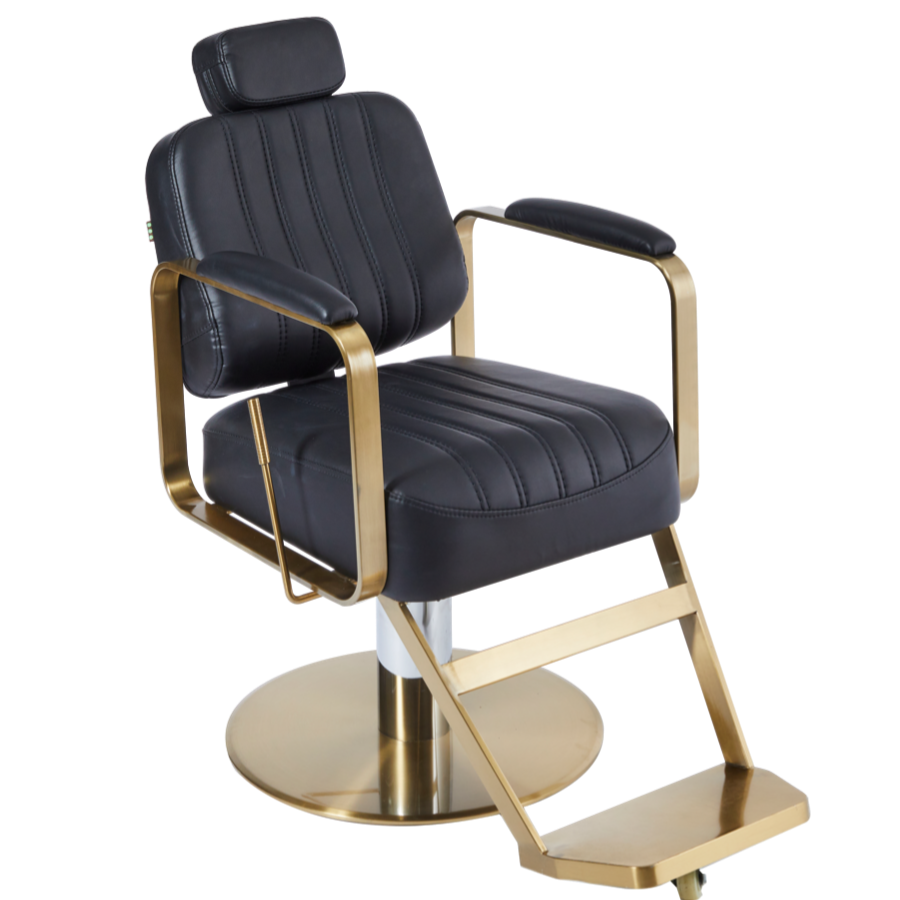 The Lexi Reclining Chair - Black & Gold by BEC