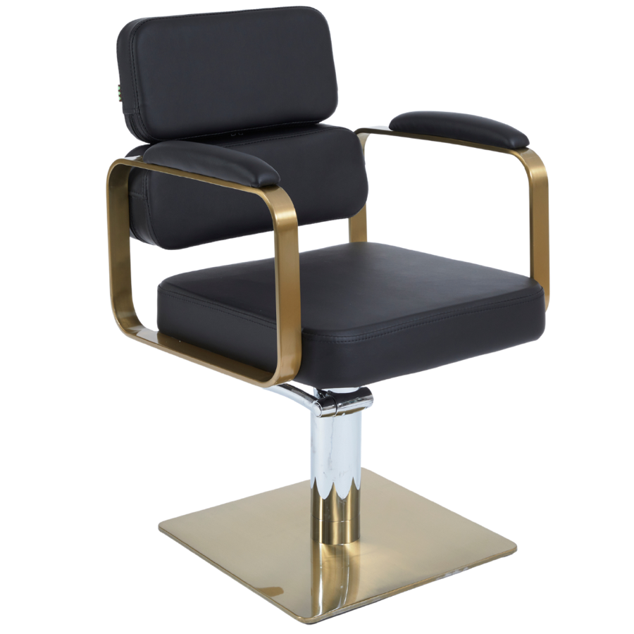 The Rosie Salon Styling Chair - Black & Gold by SEC