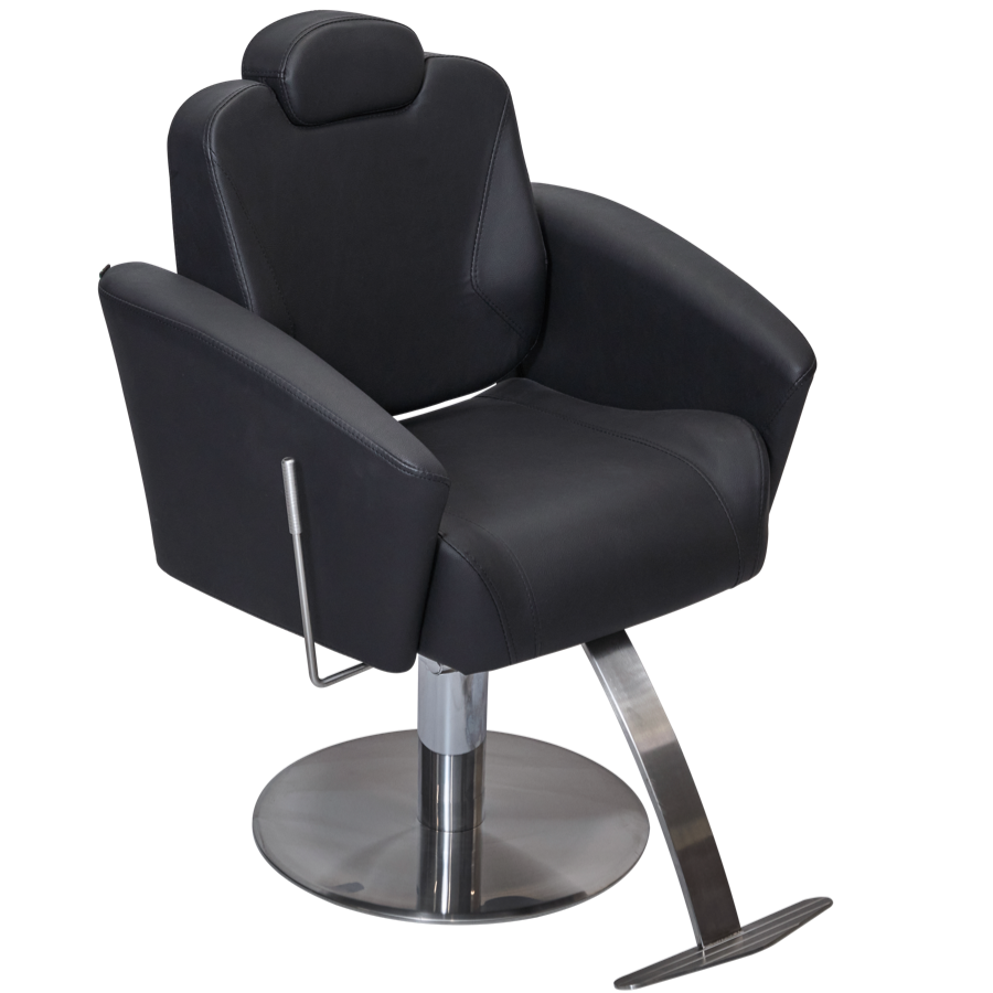 Black Adelphi Reclining Salon Styling Chair by SEC