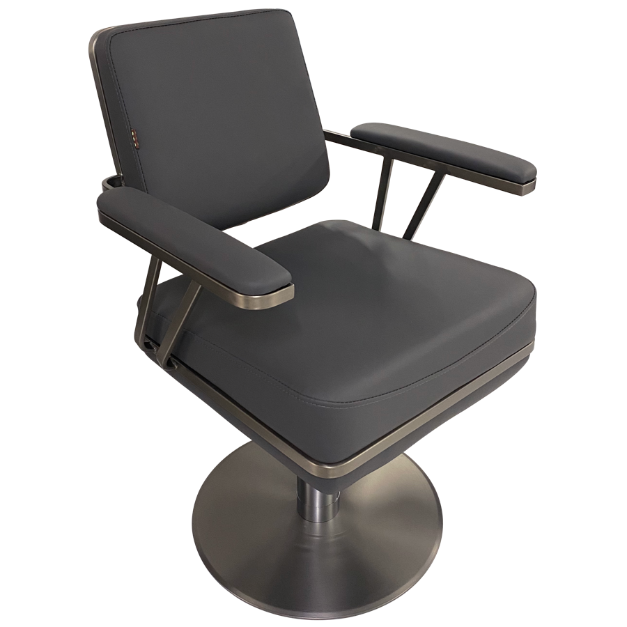 Graphite & Charcoal Luxe Square Salon Styling Chair by SEC | Salon ...