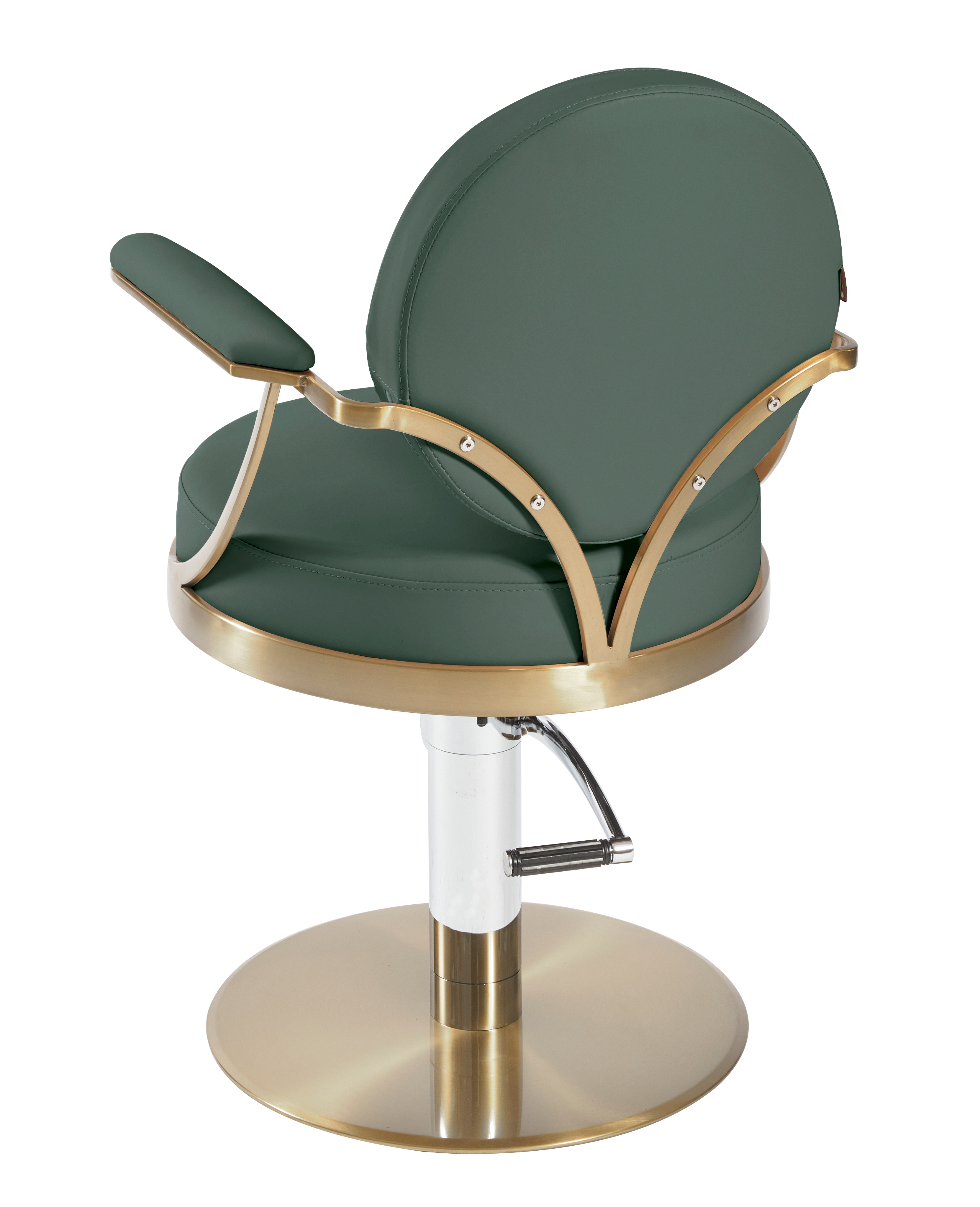 The Tulip Salon Styling Chair - Green & Gold by SEC
