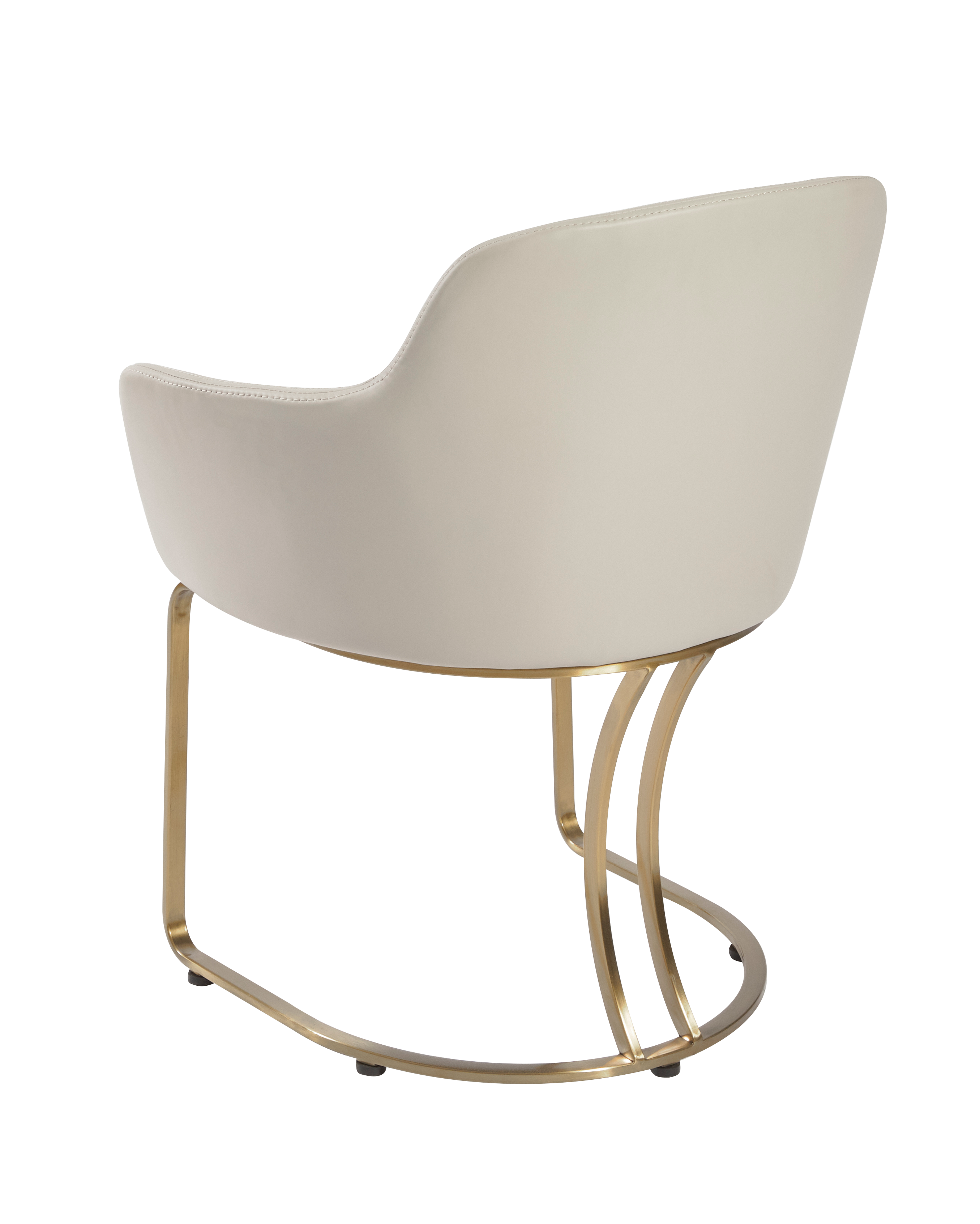 The Dotti Client Chair - Ivory & Gold by SEC