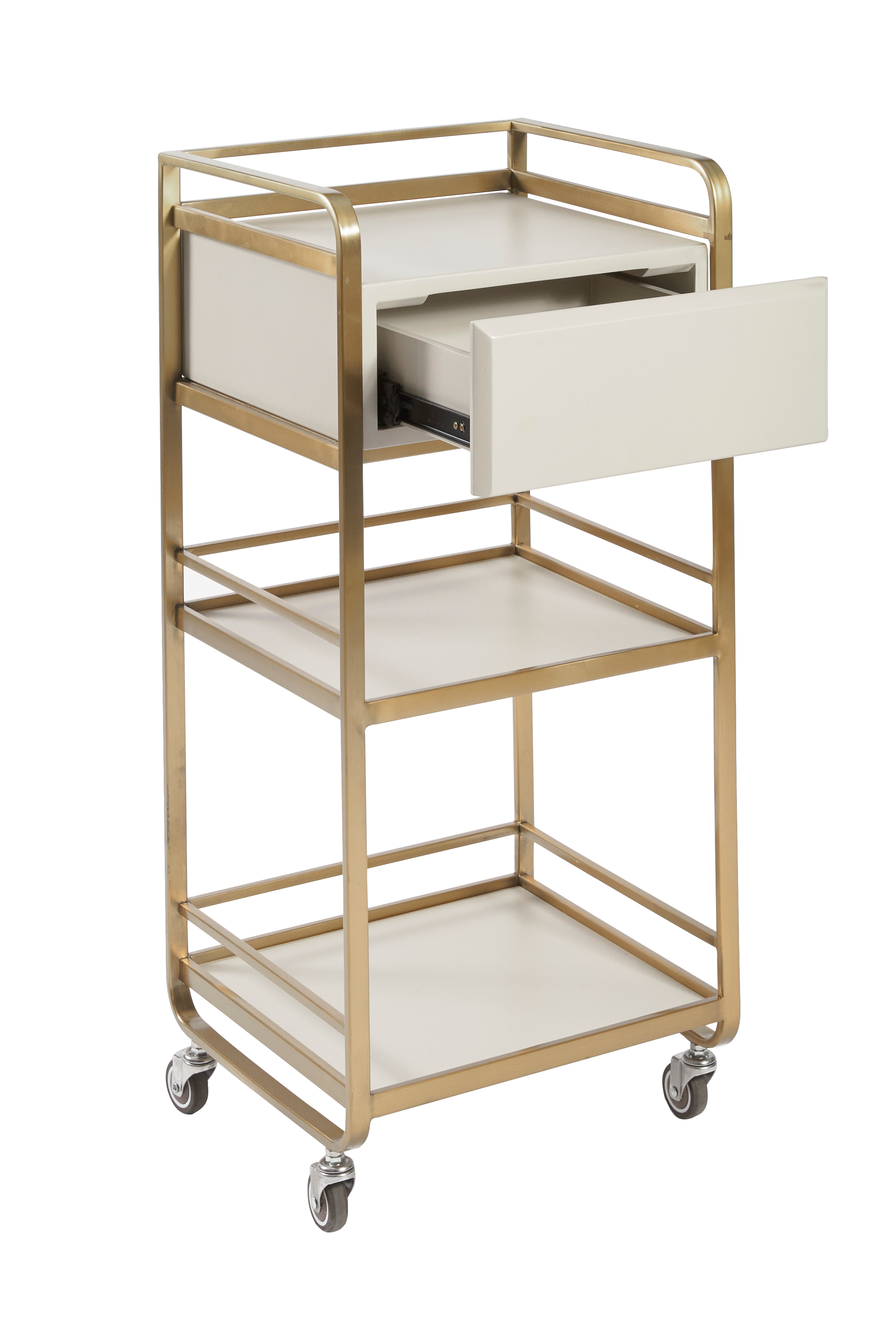 The Halli Beauty Trolley - Ivory & Gold by SEC