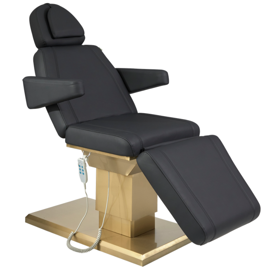 The Cassi Electric Beauty Chair - Black & Gold by SEC