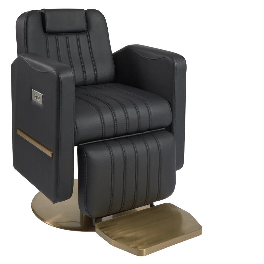 The Cherri Electric Reclining Chair - Black & Gold By SEC