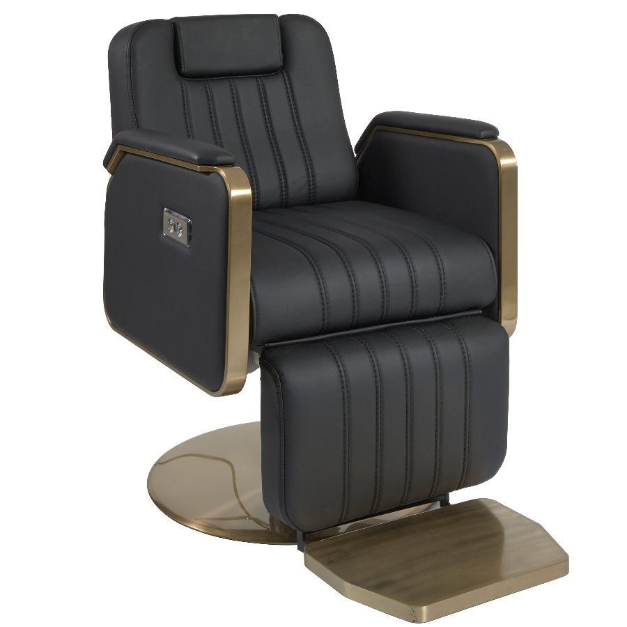 The Hollie Electric Reclining Chair - Black & Gold By SEC