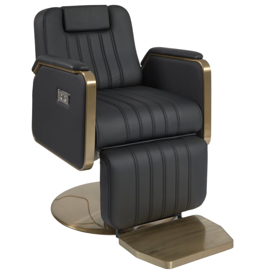 The Hollie Electric Reclining Chair  - Black & Gold By SEC