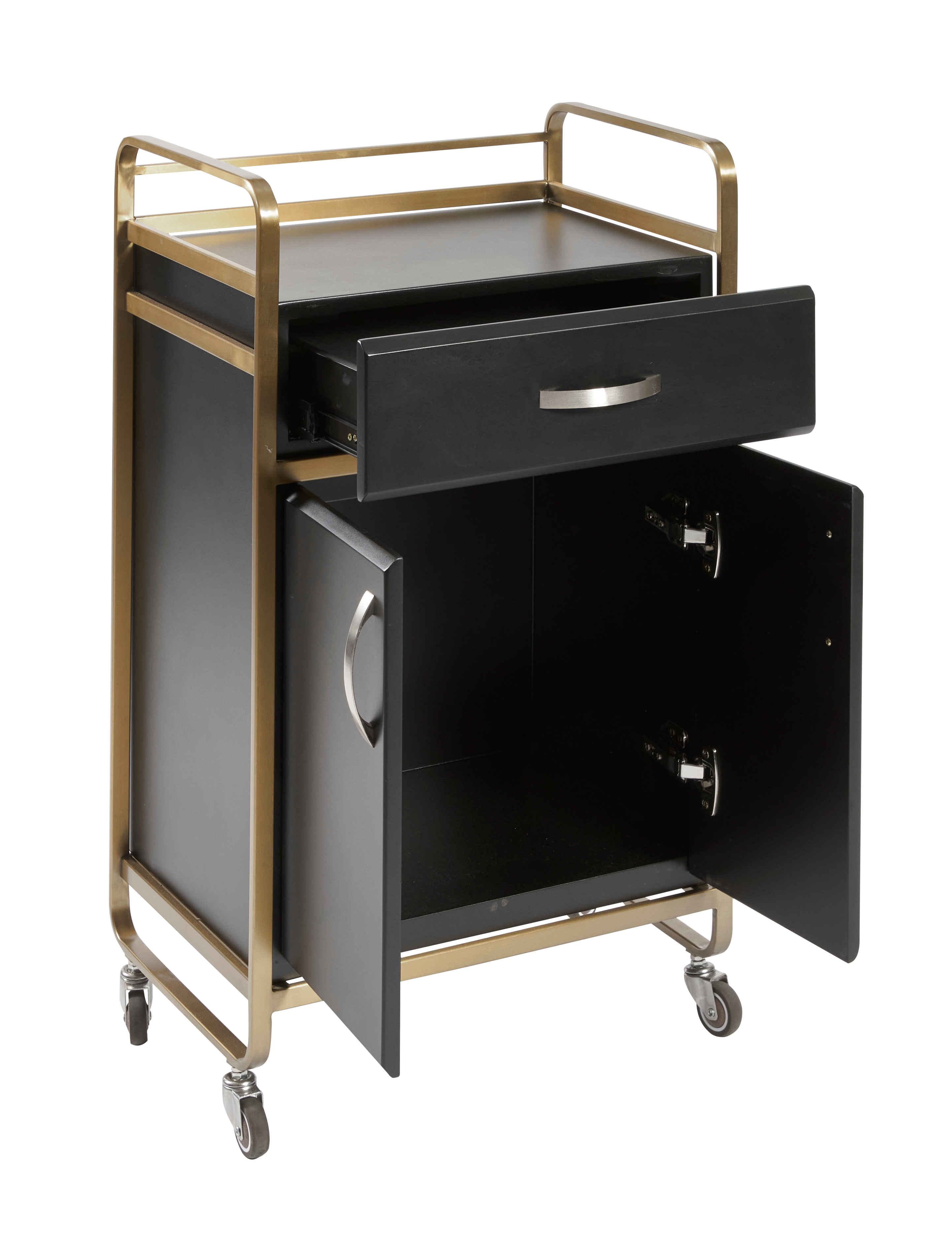 The Nyomi Beauty Trolley - Black & Gold by SEC