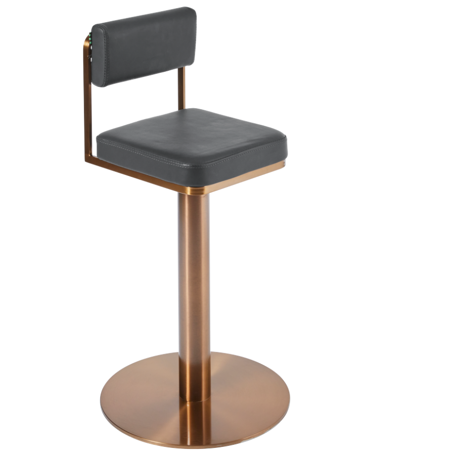 The Mia Make Up Stool - Charcoal & Copper by SEC