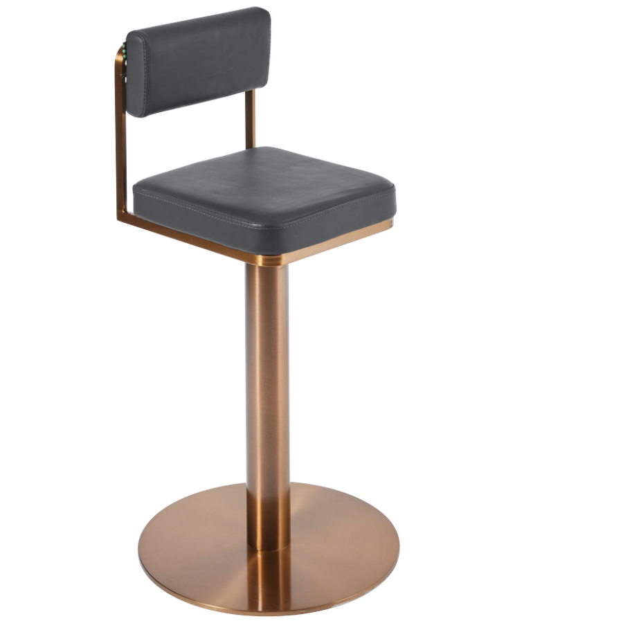 The Mia Make Up Stool - Charcoal & Copper by SEC