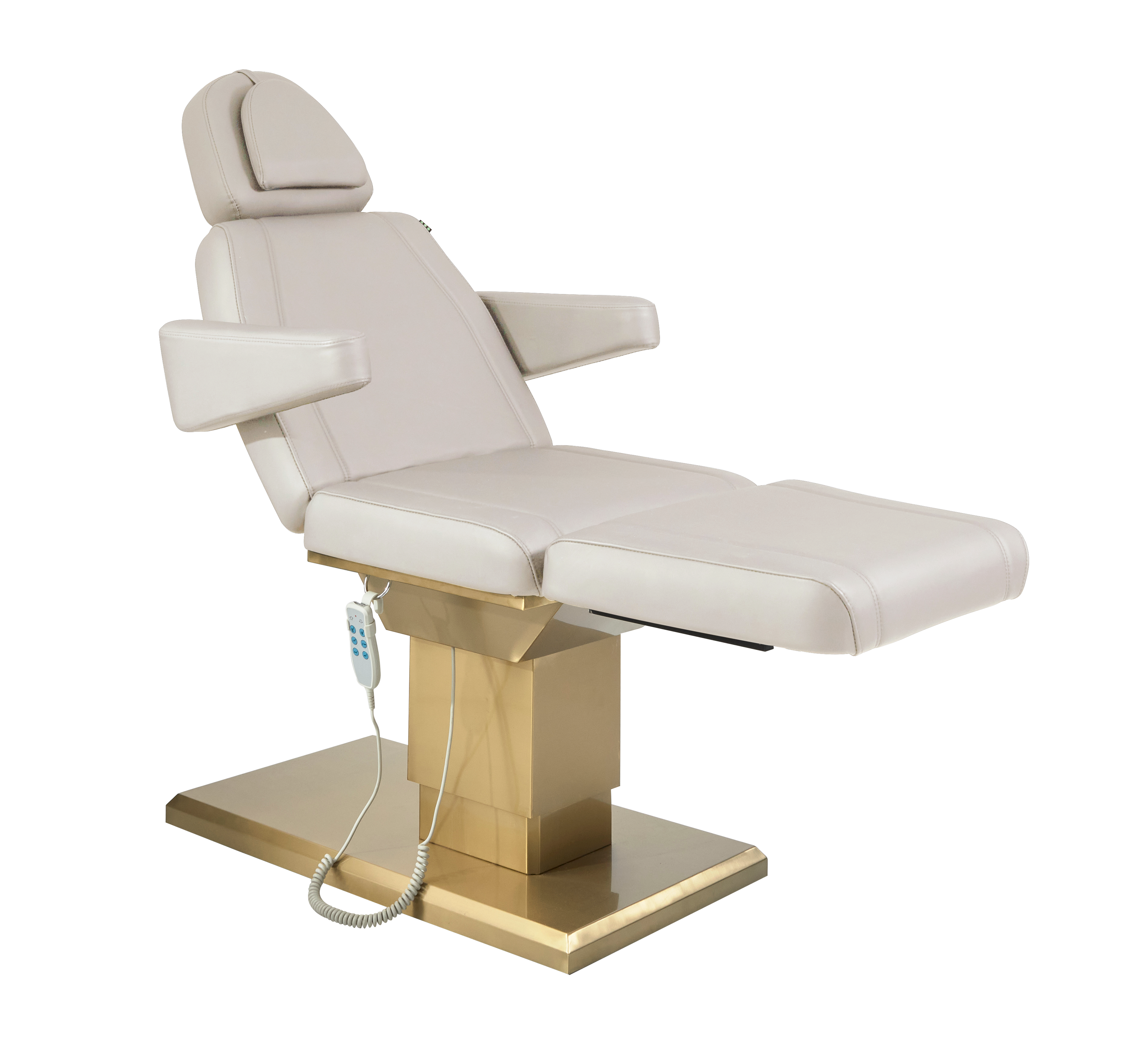 The Cassi Electric Beauty Chair - Ivory & Gold by SEC