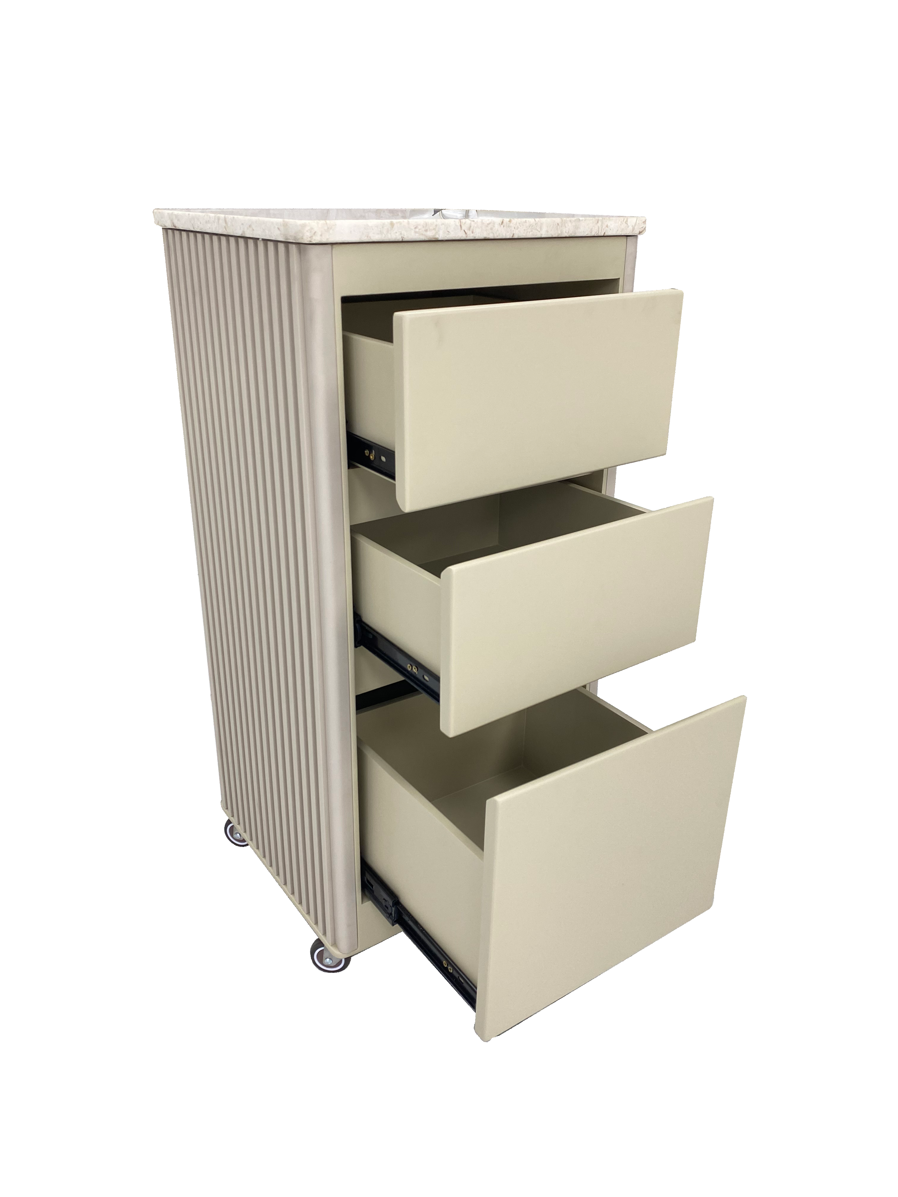 The Topaz Salon Trolley - Ivory & Panelling by SEC