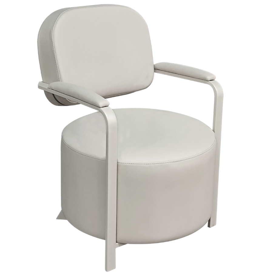 The Sandi Salon Waiting Seat - Painted Ivory by SEC