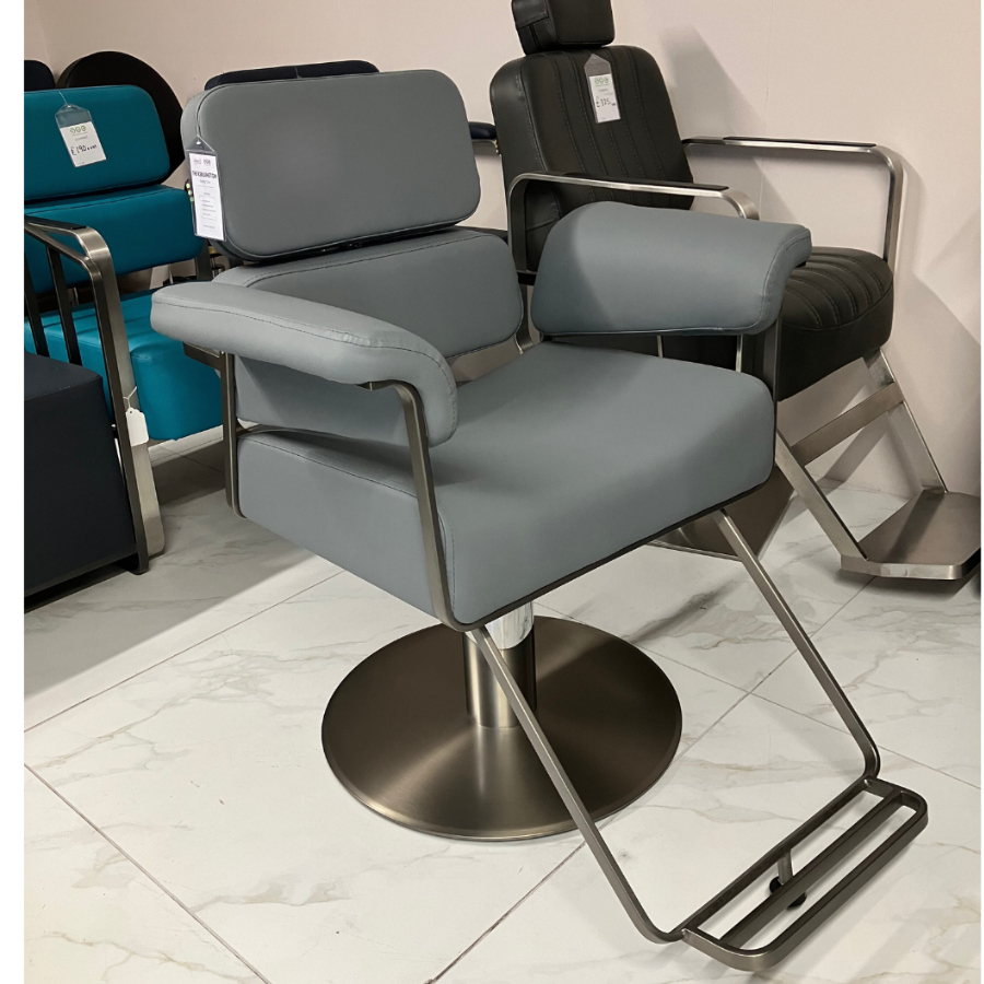 CL33J - The Kensington Salon Styling Chair - Steel Grey & Graphite by SEC - CLEARANCE