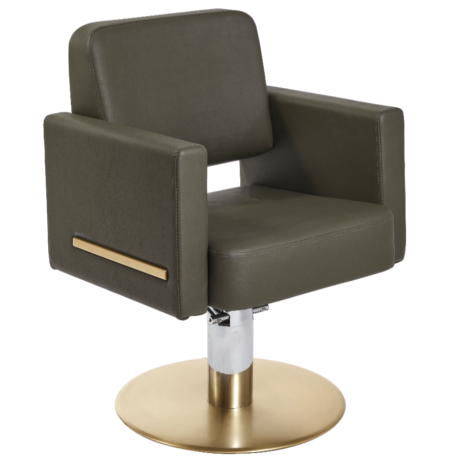 The Daisi Salon Styling Chair - Khaki & Gold by SEC