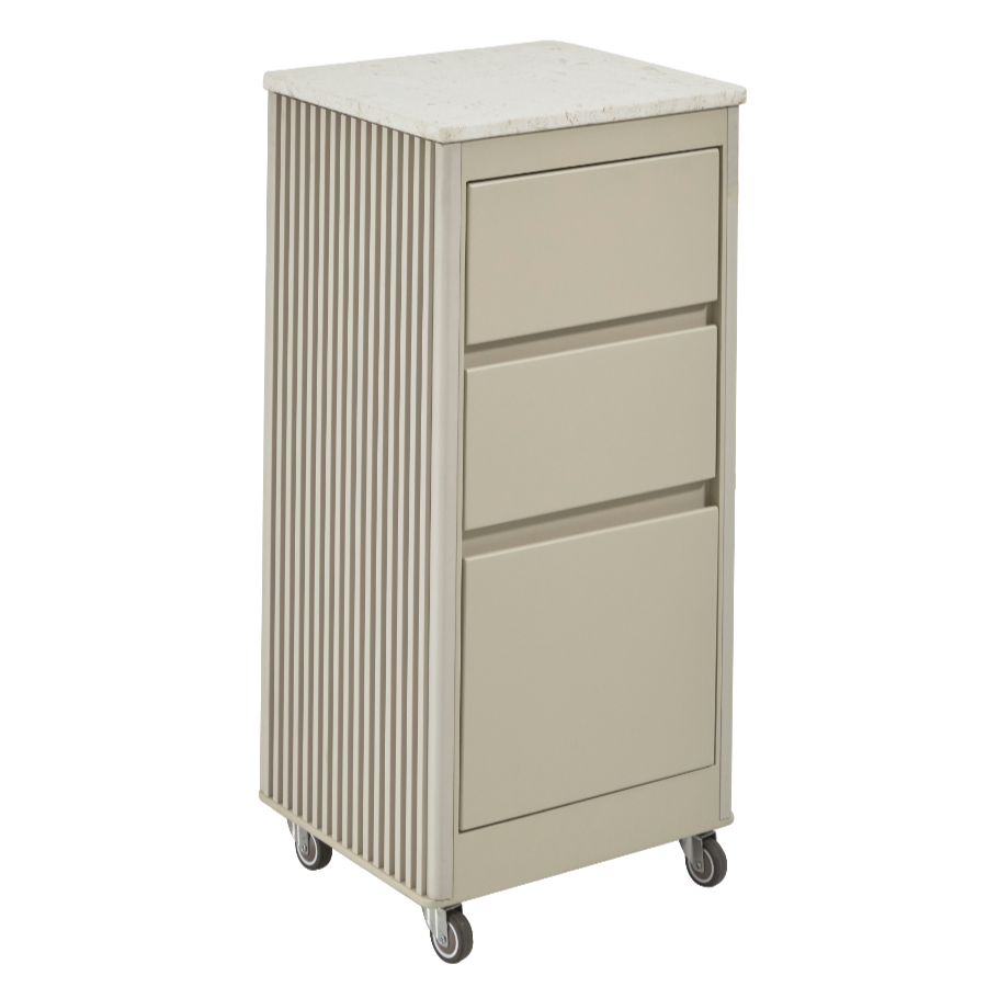 The Topaz Salon Trolley - Ivory & Panelling by SEC