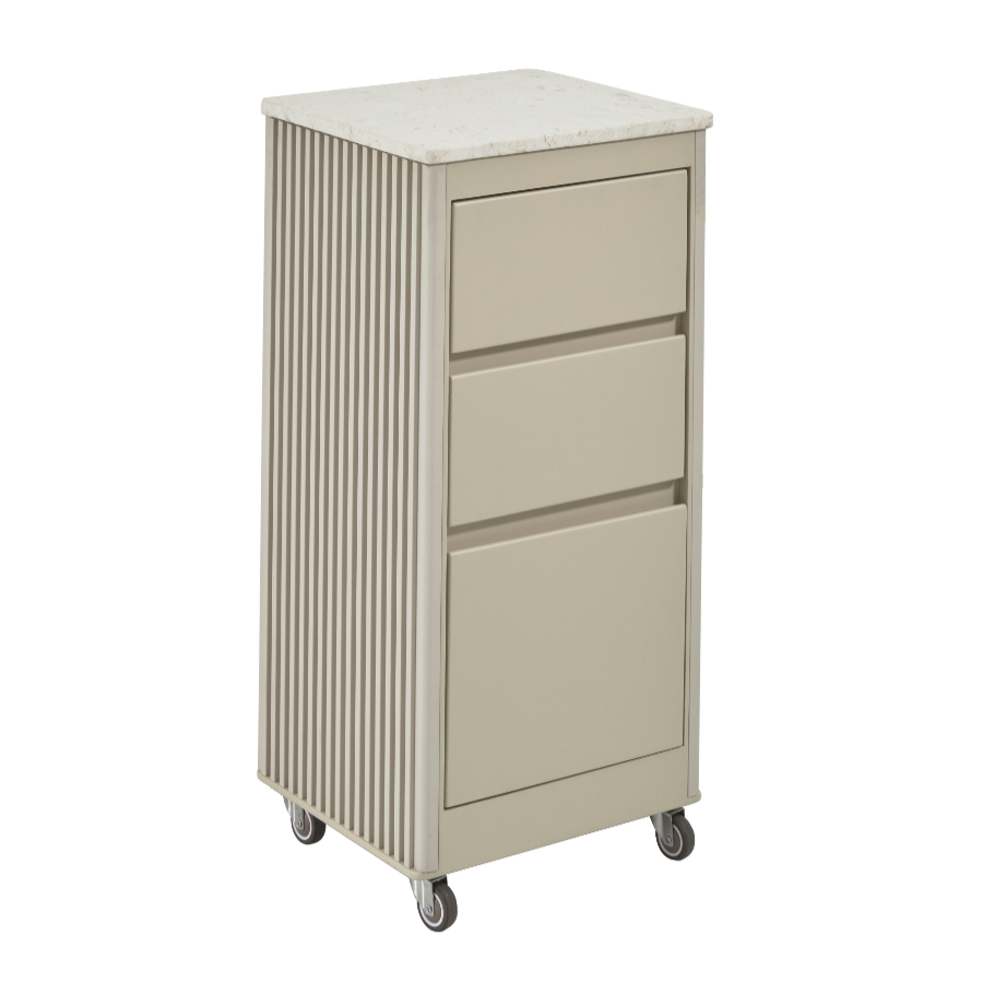 The Topaz Salon Trolley - Ivory & Panelling by SEC