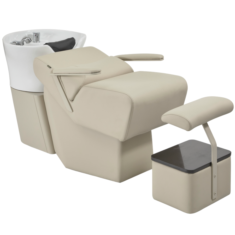 The Levi Laydown Salon Backwash Unit - Painted Ivory by SEC