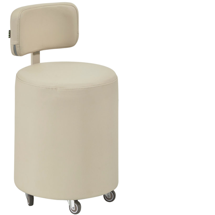 The Cami Salon Stool without Arms - Pure Ivory by SEC