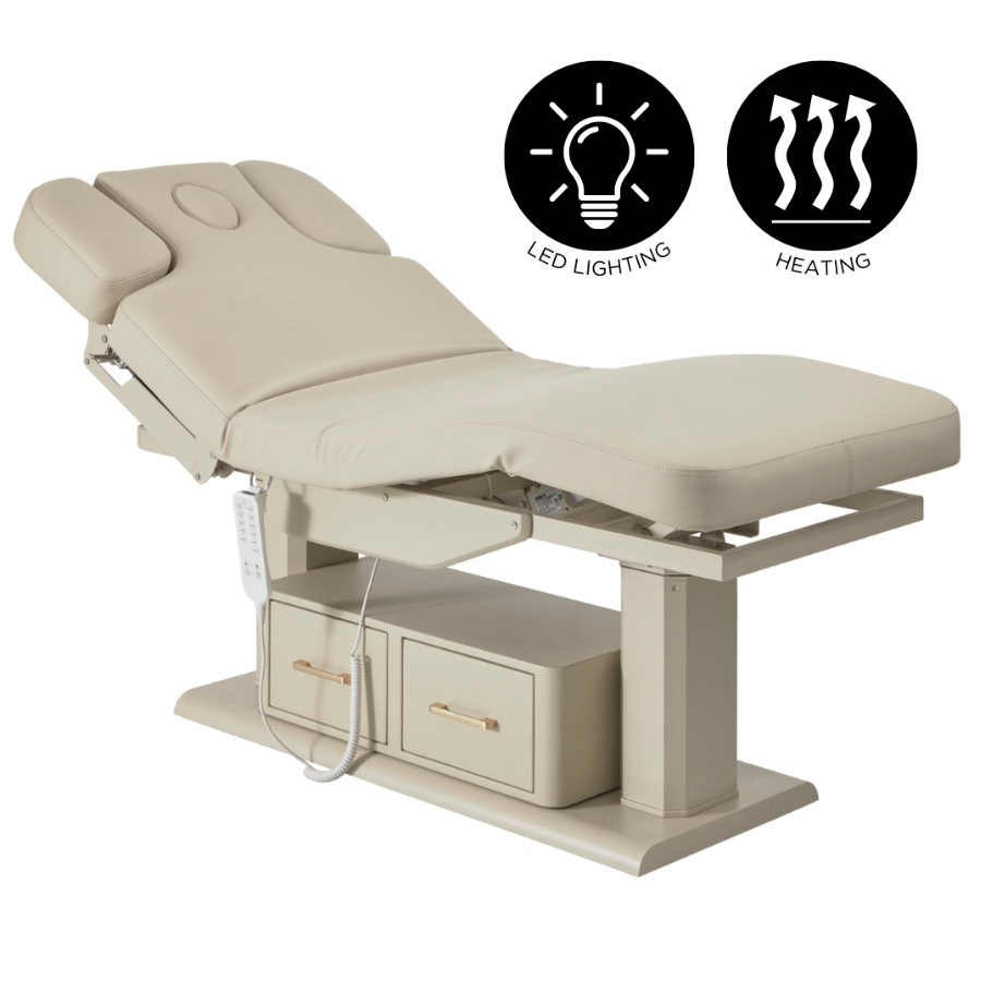 The Betti Electric Massage Bed - Pure Ivory by SEC