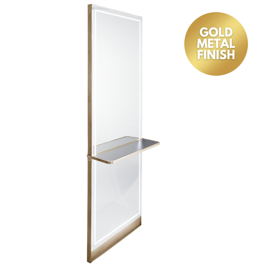 The Madrid Styling Unit with Shelf - Gold by SEC