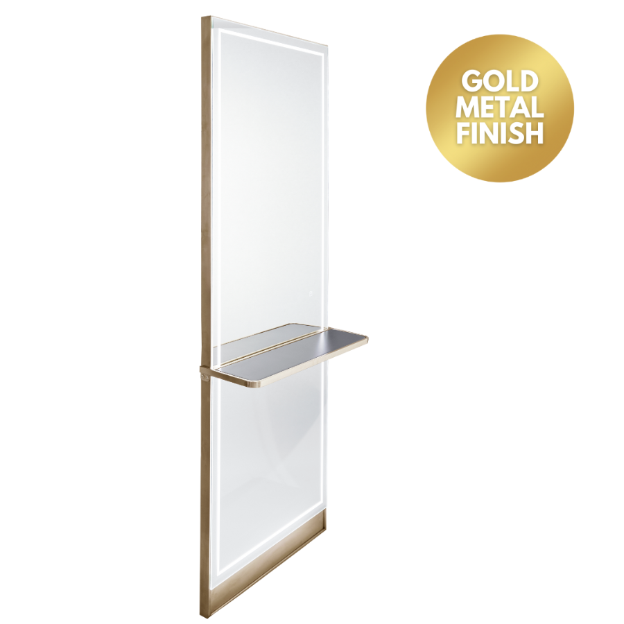 The Madrid Styling Unit with Shelf - Gold by SEC