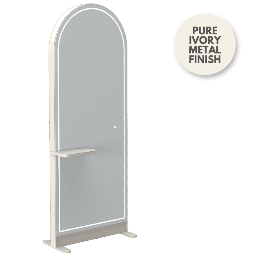 The Paris Freestanding Island Unit with Shelf - Pure Ivory by SEC