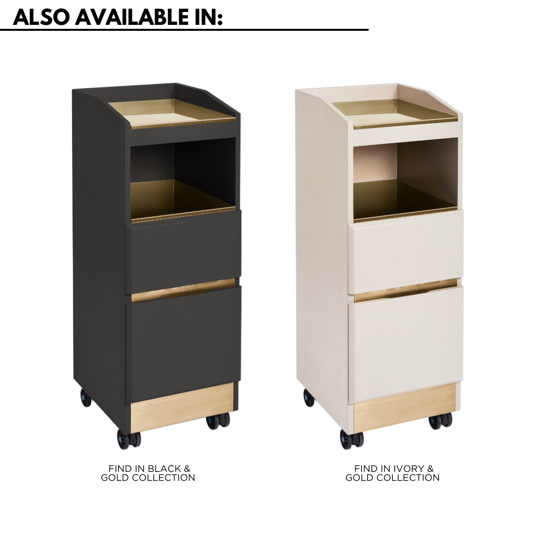 The Cubic Salon Trolley - Ivory & Gold by SEC