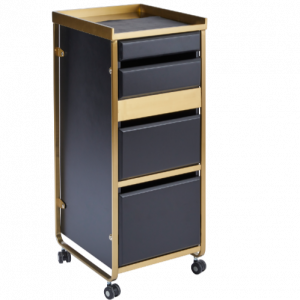 The Diamond Salon Trolley - Black & Gold by SEC