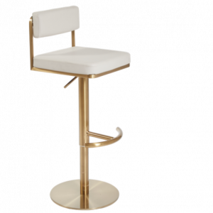 The Mia Make Up Stool - Ivory & Gold by SEC