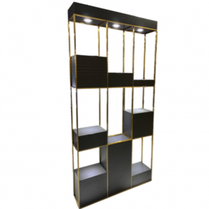 Black & Gold Triple Freestanding Retail Unit by SEC