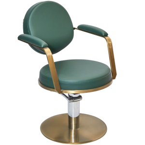 The Poppi Salon Styling Chair -  Green & Gold by SEC