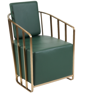 The Willow Salon Waiting Seat - Green & Gold by SEC