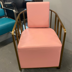 CL24F  -The Willow Salon Waiting Seat - Pink & Copper by SEC- CLEARANCE