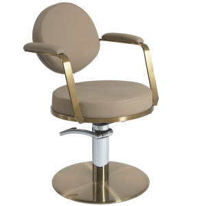 The Poppi Salon Styling Chair - Caramel & Gold by SEC
