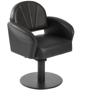 The Rubi Salon Styling Chair With Stitching - Midnight Black By SEC