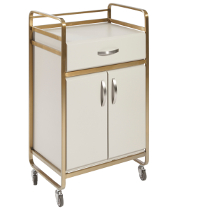 The Nyomi Beauty Trolley - Ivory & Gold by SEC