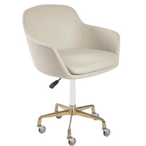 The Sammi Salon Stool - Ivory & Gold by SEC