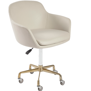 The Sammi Salon Nail Tech Stool - Ivory & Gold by SEC