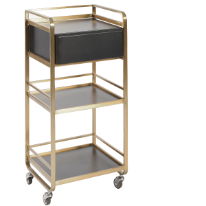 The Halli Beauty Trolley - Black & Gold by SEC