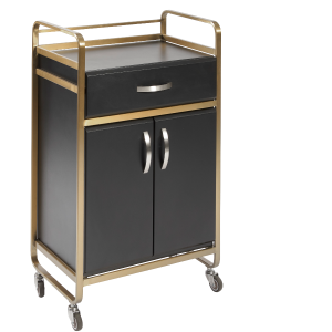 The Nyomi Beauty Trolley - Black & Gold by SEC