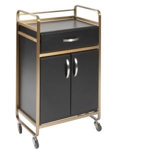 The Nyomi Beauty Trolley - Black & Gold by SEC