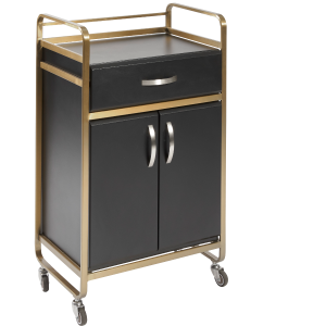 The Nyomi Beauty Trolley - Black & Gold by SEC