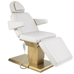 The Cassi Electric Beauty Chair - White & Gold by SEC