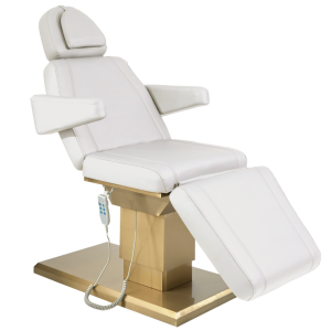 The Cassi Electric Beauty Chair - White & Gold by SEC