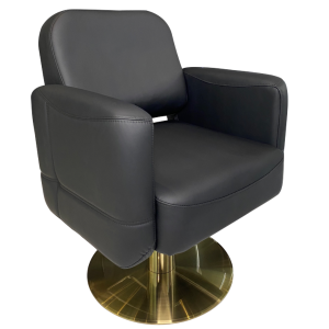 The Indie Salon Styling Chair - Black & Gold by SEC