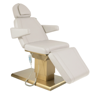 The Cassi Electric Beauty Chair - Ivory & Gold by SEC