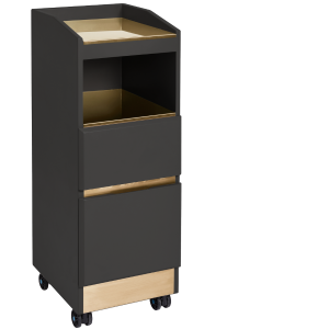 The Cubic Salon Trolley - Charcoal Black & Gold by SEC