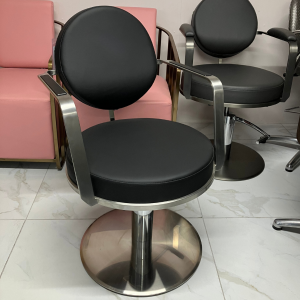 CL33C - The Poppi Salon Styling Chair - Black & Silver by SEC - CLEARANCE