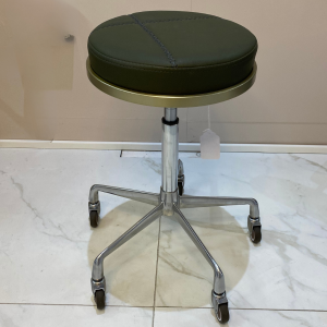 CL25I- The Evie Salon Stool - Khaki & Matte Gold -  by SEC -  CLEARANCE